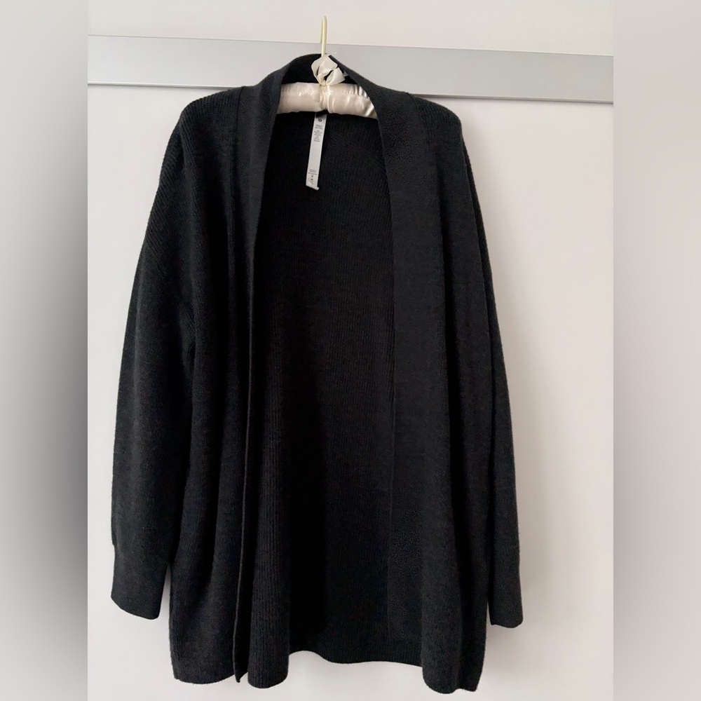 lululemon Charcoal Open Front Cardigan